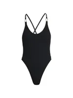 Ribbed Microfiber One-Piece Swimsuit