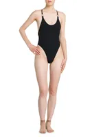 Ribbed Microfiber One-Piece Swimsuit