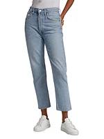 Riley High-Rise Straight-Leg Crop Jeans