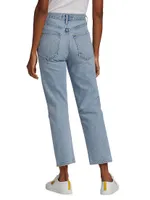 Riley High-Rise Straight-Leg Crop Jeans