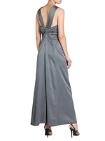 Silk Halterneck Column Gown