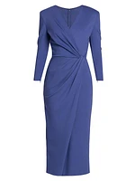 V-Neck Jersey Midi-Dress