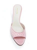 Plumeria 75MM Sustainable Silk Crystal-Embellished Mules