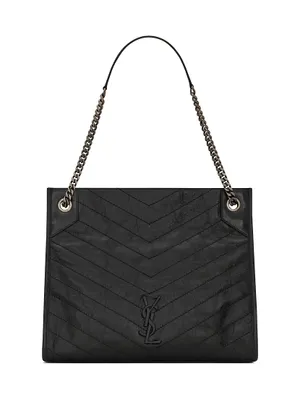 Niki Medium Shopping Bag In Crinkled Vintage Leather