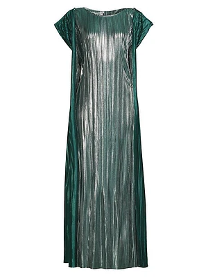 Giselle Metallic Pleated Kaftan