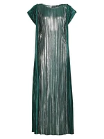 Giselle Metallic Pleated Kaftan