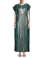 Giselle Metallic Pleated Kaftan