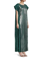 Giselle Metallic Pleated Kaftan