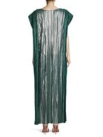 Giselle Metallic Pleated Kaftan