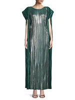 Giselle Metallic Pleated Kaftan