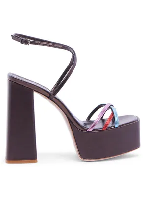 Wannabe Colorblock Leather Platform Sandals