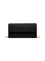 Intrecciato Leather Wallet-On-Chain