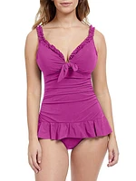 Frill Me V-Neck Swimdress