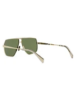 Rectangular 58MM Metal Sunglasses