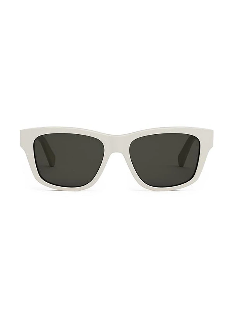 Monochroms 56MM Rectangular Sunglasses