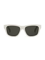 Monochroms 56MM Rectangular Sunglasses