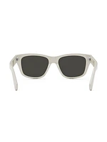 Monochroms 56MM Rectangular Sunglasses