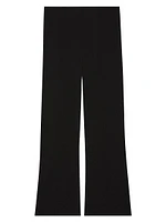 Compact Crepe Crop Flare Pants