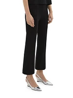 Compact Crepe Crop Flare Pants