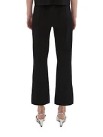 Compact Crepe Crop Flare Pants