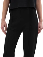 Compact Crepe Crop Flare Pants