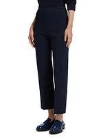 Compact Crepe Crop Flare Pants