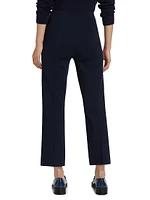 Compact Crepe Crop Flare Pants