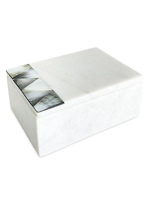 Mother-Of-Pearl Marble Decor Box