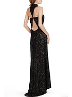 Sleeveless Lace Gown