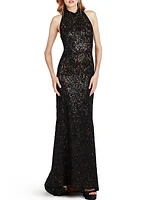 Sleeveless Lace Gown