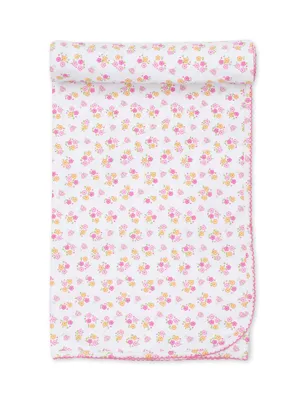 Baby Girl's Floral Print Blanket