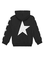 Little Boy's & Boy's Multistar Print Hoodie