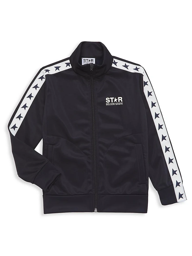 Little Boy's & Logo Star Tape Track Jacket