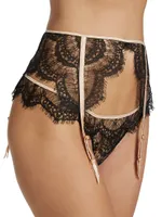 Art Deco Eyelash-Lace Garter