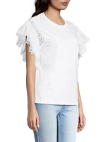 Raveena Eyelet-Trim Top