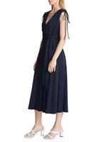 Cobey Stretch-Jersey Drawstring Midi-Dress