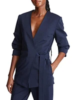 Bexley Wool-Blend Self-Tie Wrap Jacket