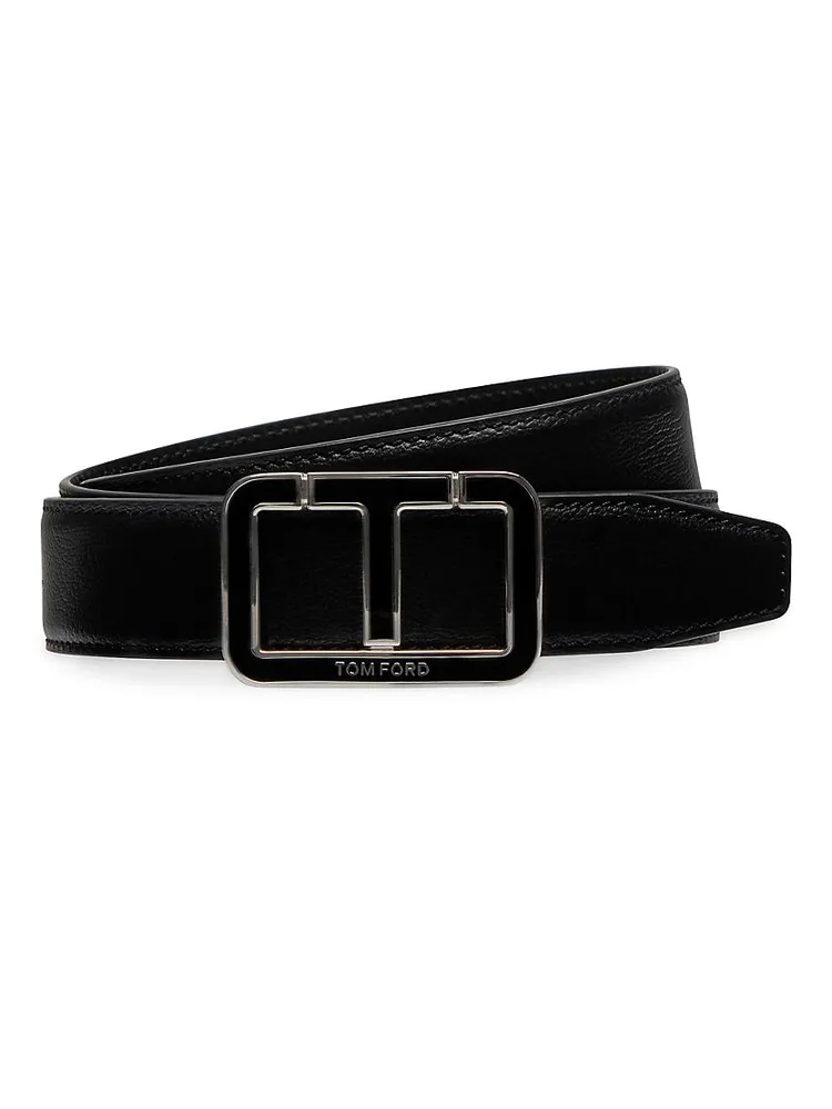 Leather Enamel T Belt