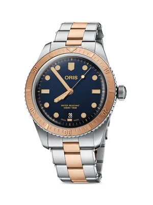 Diver Sixty-Five Two-Tone Stainless Steel Watch
