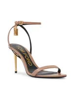 Padlock 85 Leather Point-Toe Ankle-Strap Sandals