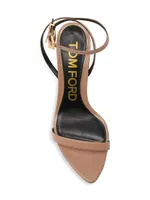 Padlock 85 Leather Point-Toe Ankle-Strap Sandals