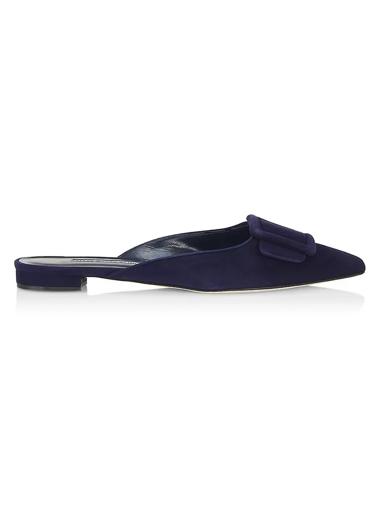 Maysale Suede Buckle Flats