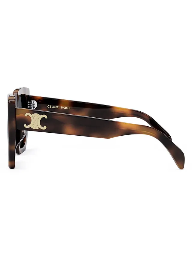 Celine Triomphe 55mm Butterfly Sunglasses in Blonde Havana / Smoke Celine Triomphe 55mm Butterfly Sunglasses In Blonde Havana  main image 3