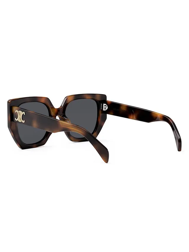 CELINE Triomphe 55MM Butterfly Sunglasses | The Summit display picture 3