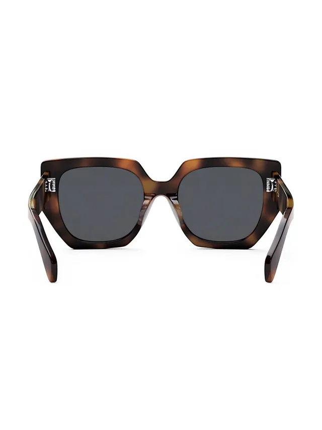Celine Triomphe 55mm Butterfly Sunglasses in Blonde Havana / Smoke Celine Triomphe 55mm Butterfly Sunglasses In Blonde Havana  main image 4