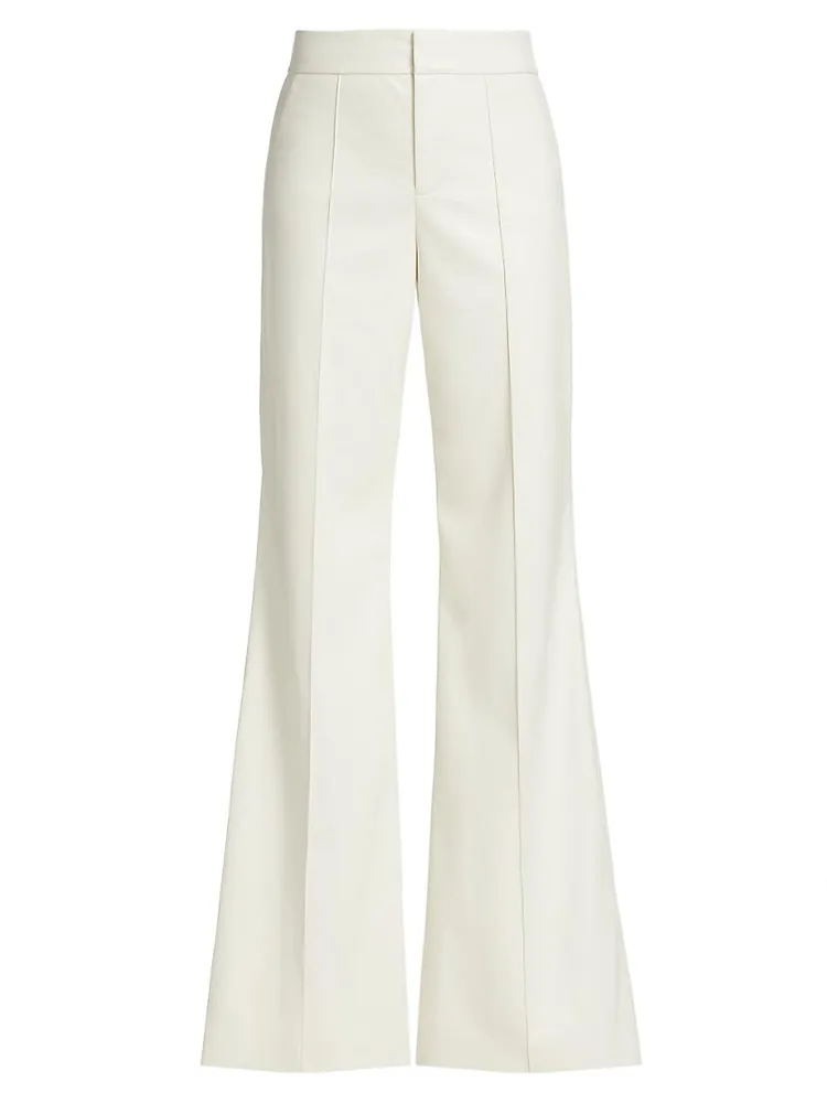 Dylan Faux Leather Flare Trousers