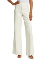 Dylan Faux Leather Flare Trousers