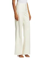 Dylan Faux Leather Flare Trousers