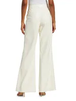 Dylan Faux Leather Flare Trousers