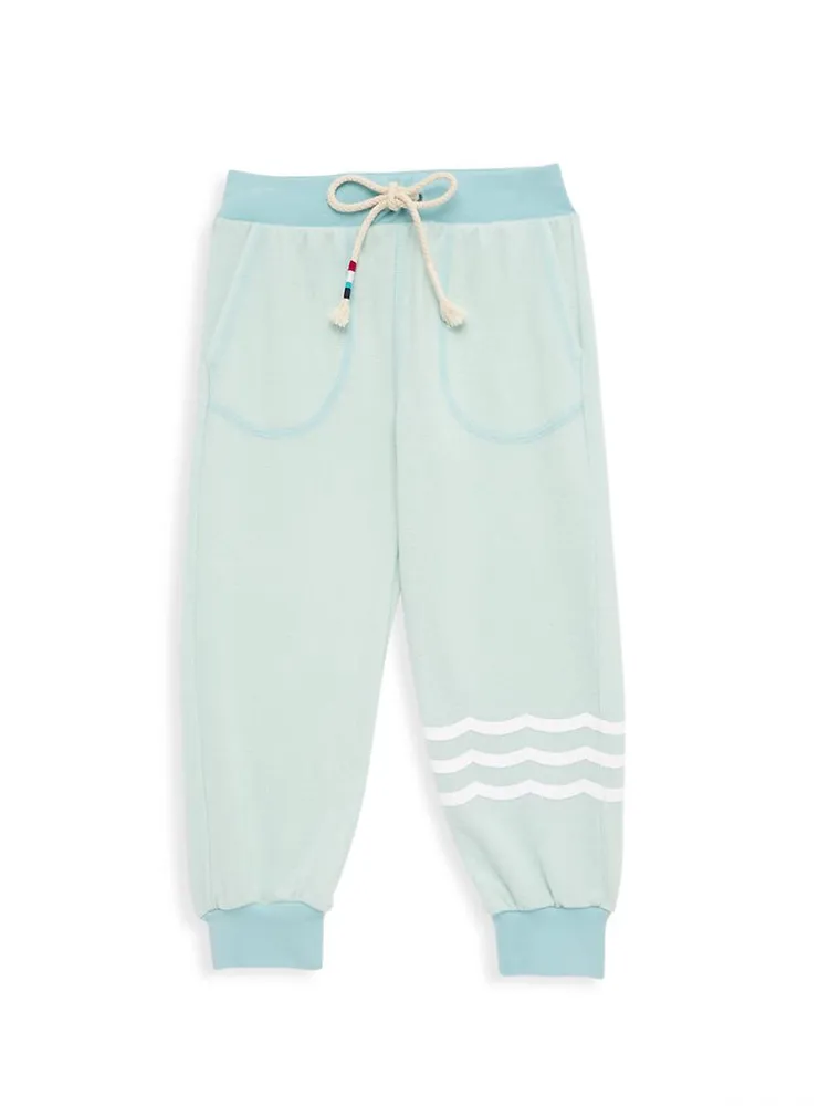 Little Kid's & Waves Hacci Joggers